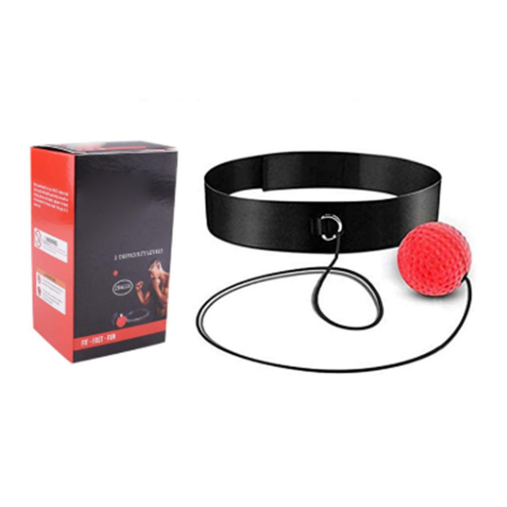 Boxing Ball Headband Set PU Rubber Punching Boxing Ball with Adjustable Headband for Fitness Hand Eye Coordination