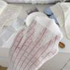 Summer Lightweight Mid-calf Socks with Mesh Holes, Open Diamond Pattern for Breathability, Ballet-style Stacked Socks