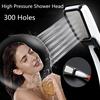 300 Holes Square High Pressure Handheld Shower Head Water Saving Sprinkler Bathroom Accessories