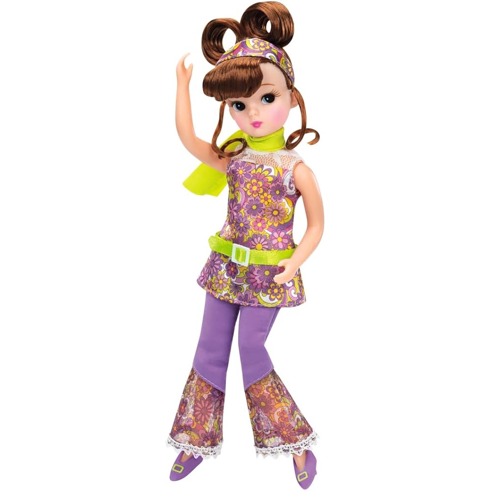 Takara Tomy Licca-chan Retro Doll Margaret Go-Go Dress-Up Toy for Pretend Play Ages 3 and Up