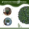 Set of 2 Artificial Plants In Ball Shape, UV-Resistant, Artificial Plants for Indoor and Outdoor Use, 42 Cm, Green+Purple