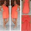 Summer Women Sundress Plus Size Women Bow Sexy Mini Dress Beach Chiffon Dress