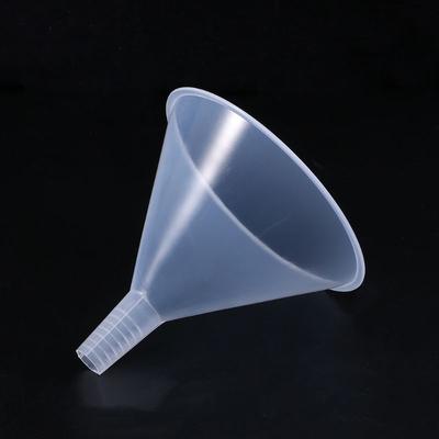 150mm Plastic White Transparent Funnel For Garage / Car Liquids / Laboratory / K