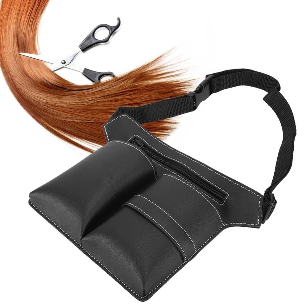 PU Leather Scissor Bag Durable Waist Pouch For Home Use Hairdressing Bag For Hairdresser