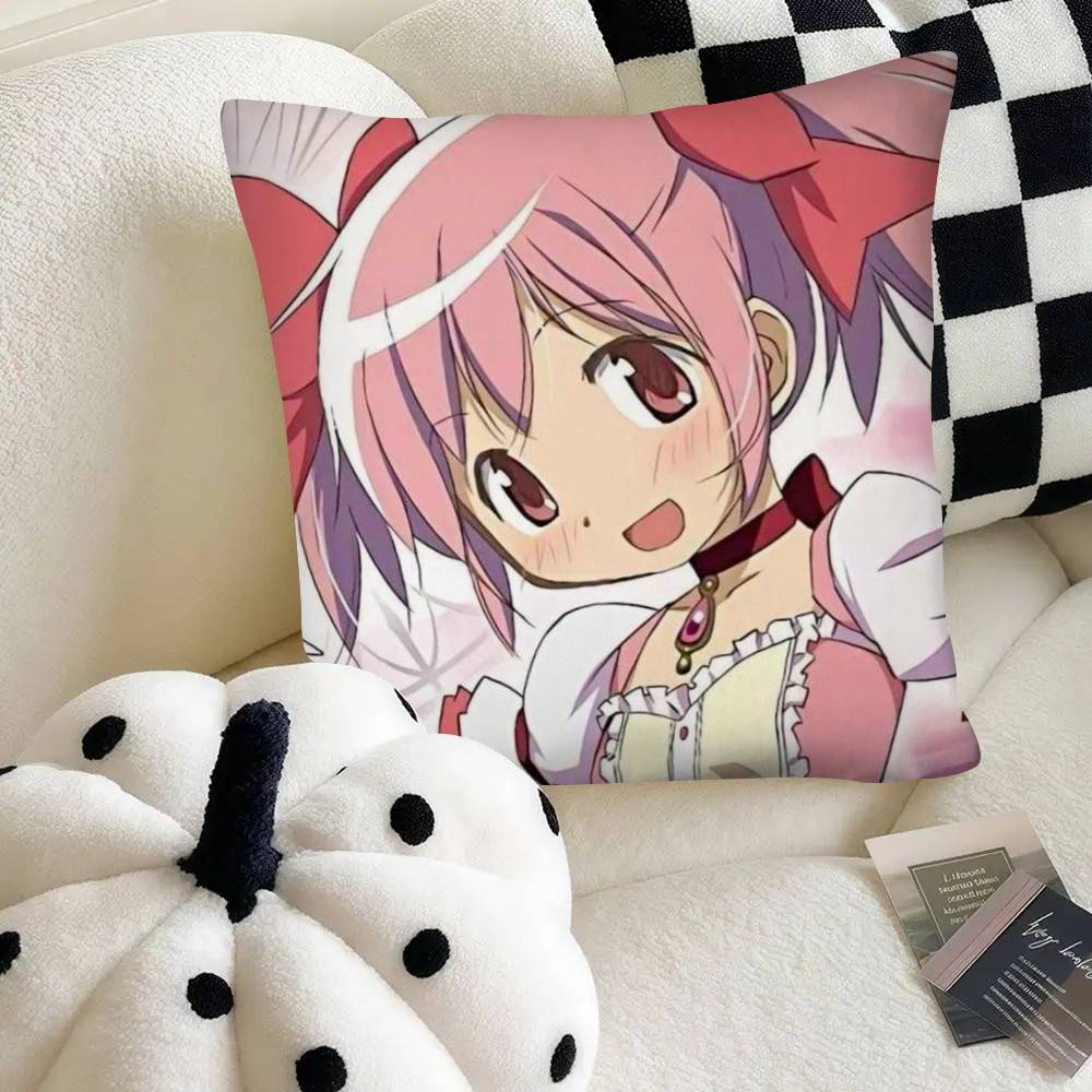Puella Magi Madoka Magica Pillow Case Fashion Square Pillowcase Bedroom Sofa Room Ins Decoration Leisure