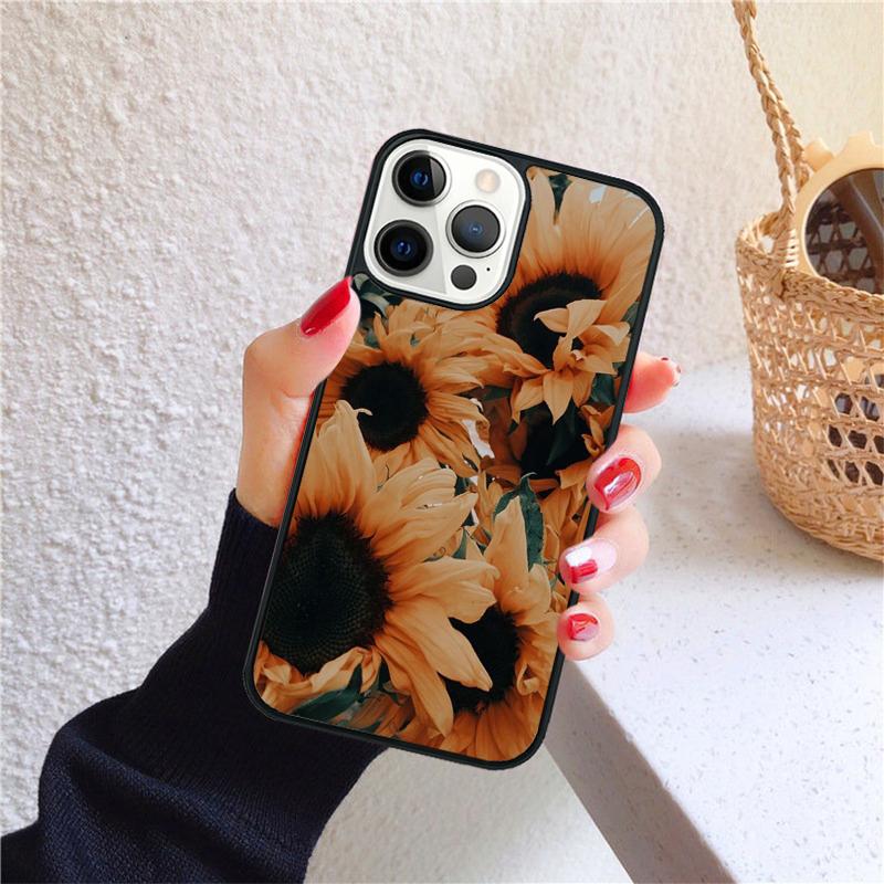 Sunflower Summer Phone Case for iPhone 17 Air 16 Coque 15 14 12 13 PLUS 11 PRO MAX Back Cover Fundas Shell