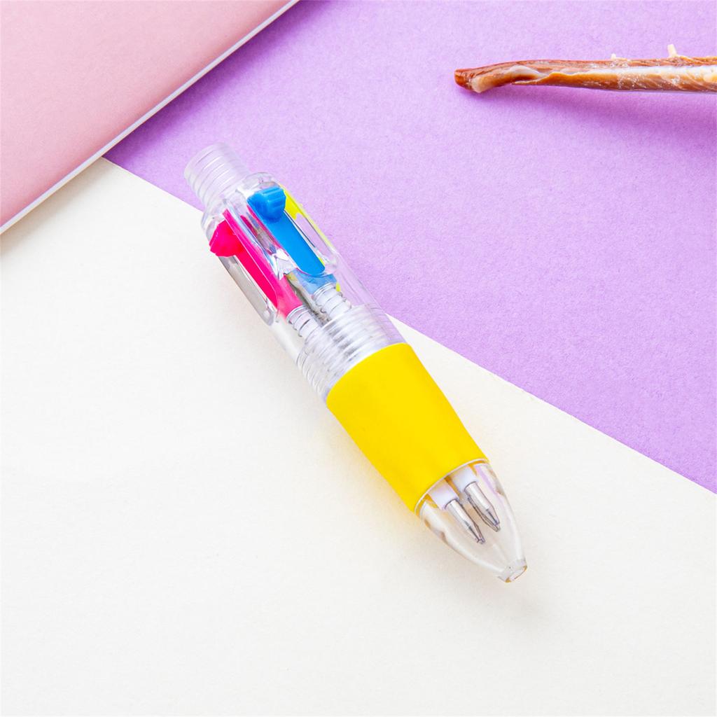 10 Pcs Multicolor Pen 4 In 1 Retractable Ballpoint Pen Small Ballpoint Pen School Office Supplies for Writing