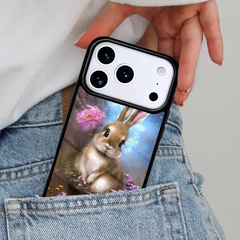 Bunny Rabbits Phone Case for iPhone 16e 15 14 13 12 17 Pro Max Plus Air 17pro Cover Coque