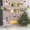 Paper Christmas Tree Elk Banner Santa Claus Christmas Door Hanging Banner  New Year
