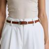 Women’s Lightweight PU Leather Waist Belt Slim Adjustable Strap Elegant Wardrobe For Formal Casual Outfits