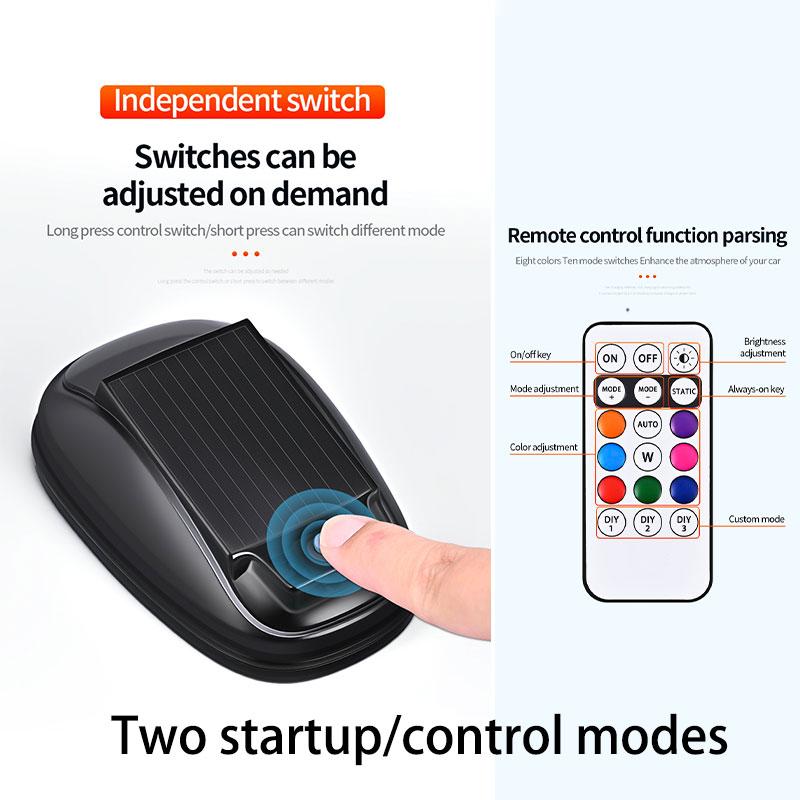 Solar Drahtlose Bohrfreie Kabinenleuchten für LKW-Dach Solarbetriebene LKW-LED-Signalleuchten Autosensor Luces Auto-Blinklicht