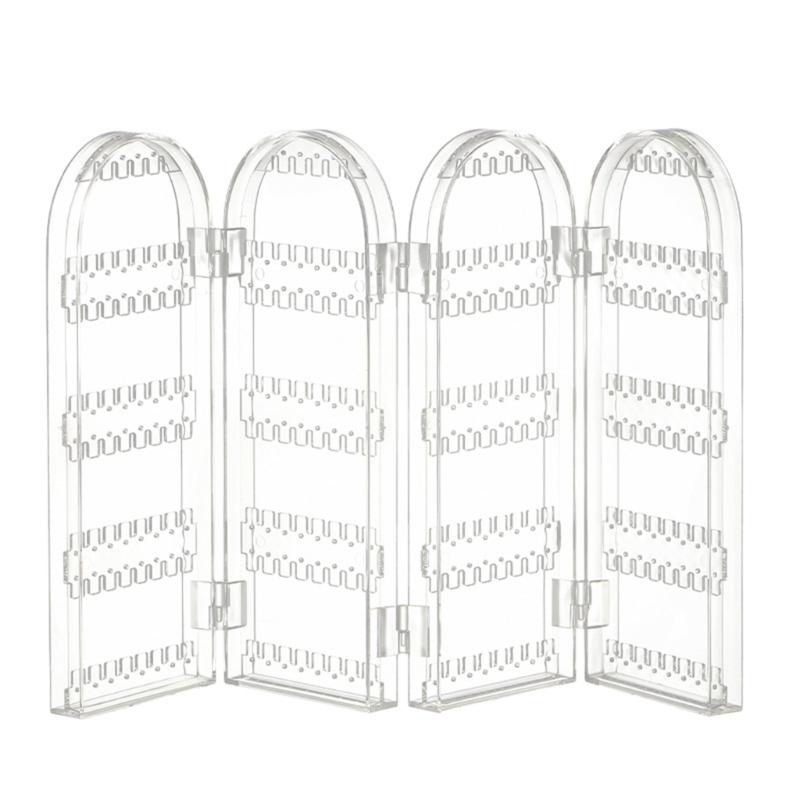 Acrylic Jewelry Display Stand Foldable Accessories Holder Decorative Storage Solution For Women Home Decoration