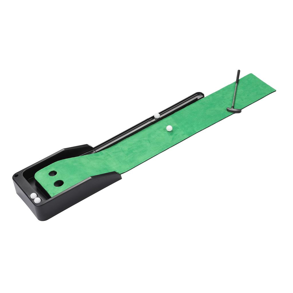Putter Training Set, Automatic Return, Non-Slip Rubber Base, with Green Feel, for Indoor or Outdoor Practice