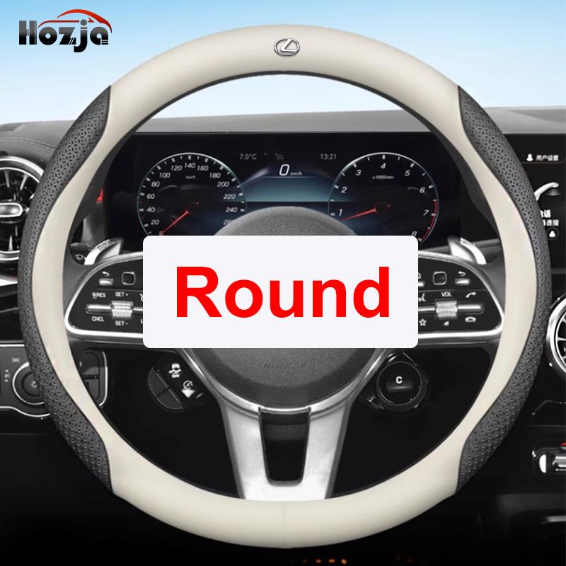Leather Car Steering Wheel Cover for Lexus LX RX ES NX TX IS 2013 - 2019 2020 2021 2022 2023 2024 2025 Auto Interior Accessories
