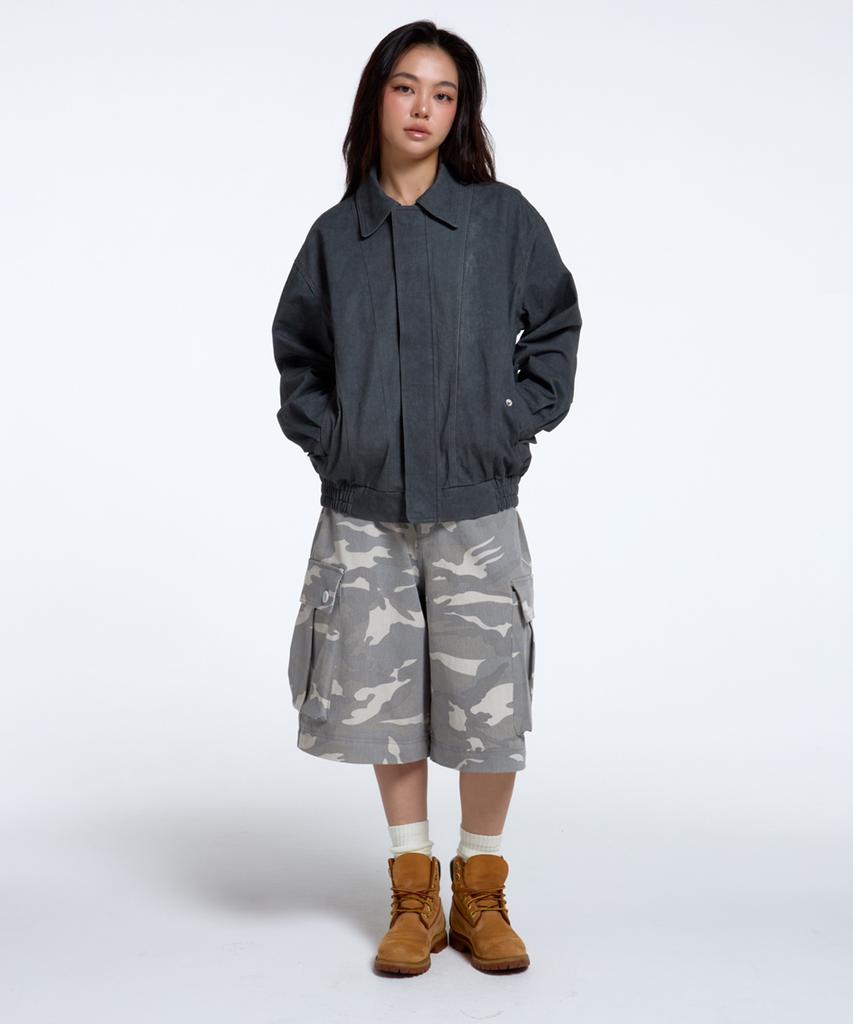 Callout New Year Cony Camo Two-Way Cargo Pants / Light Grey