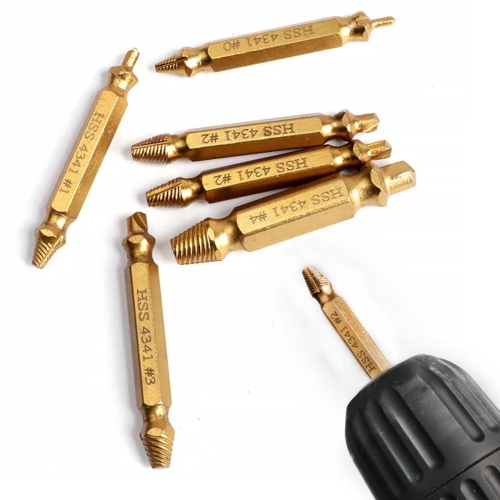 Damaged Screw Extractor Set Double Head Broken Bolt Remover Stripped Screw Easy Out Removal Tool for Stud Demolition Disassembly