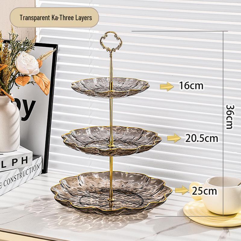 Luxury Multi-Layer Dessert & Snack Display Plate for Living Room or Tea Table