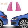 1 Pair Car Devil Horn Sticker 3D Automotive Roof Decoration Front Rear Bumper Guard Anti Collision Protector Waterproof Sunproof Universal Vehicle