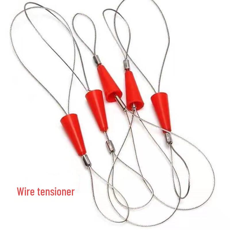 Blue Steel Wire Pulling Tool with Wheels - Electrician's Conduit Leader and Puller