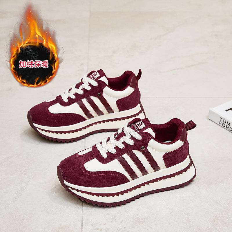 

Little white shoes female student sports shoes spring 2025 new dad casual women s shoes versatile thick-soled German training genuine leather women 33