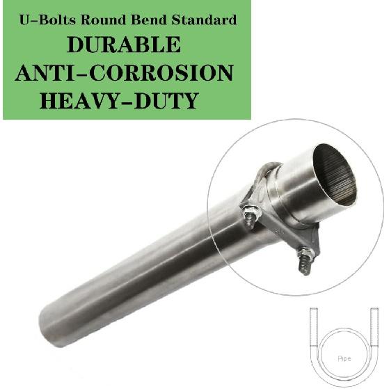 2 Inch Clamps Heavy Duty 2" Stainless Steel U Bolt Muffer Exhaust Clamp Hanger For Pipes (51Mm)
