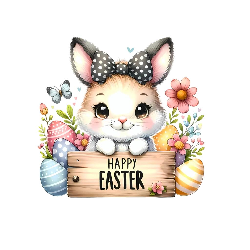 Easter Themed Easter Egg Wall Stickers, Wall Decorations, Holiday Decoration Stickers, PVC Self-adhesive Stickers