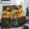 1PC Neymar Jr Patterned Flannel Blanket Suitable For All Seasons for Home Decor Warmth and Comfort Gifts Holiday Present