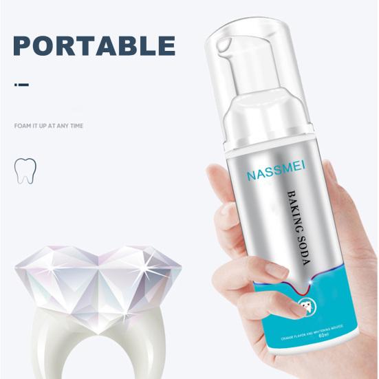 Yousheng 60ml Toothpaste Foam Deep Cleaning Stain Removal Yellowish Eliminating Whitening Teeth Refreshing Breath Teeth Foam for Beauty