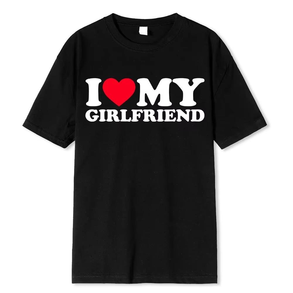 I Love My Boyfriend Clothes I Love My Girlfriend T Shirt Women Summer Manga Graphic Short Sleeve Tee Soft Female M