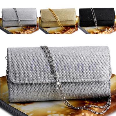 Damen Abend-Umhängetasche, Braut-Clutch, Party, Abschlussball, Hochzeit, Umschlag, Handtasche, FLA