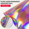 1Roll Pink Holographic Vinyl Roll Permanent Sticker Film Waterproof Self-Adhesive for All Cutting Machines DIY Christmas Sticker