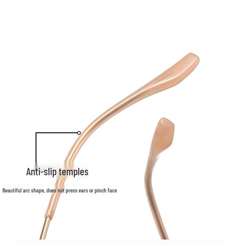 2023 Korean Style Ultra-light Titanium Round Glasses with Exquisite Crotone Temple