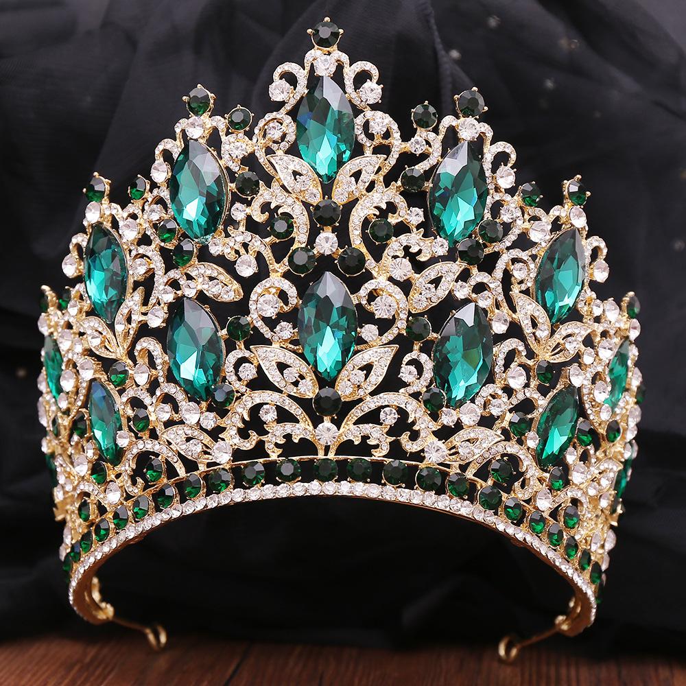 DIEZI New Arrival Princess Big Crystal Crown For Women Wedding Bridal Bride Luxury Elegant Queen Tiara Crown Hair Accessories