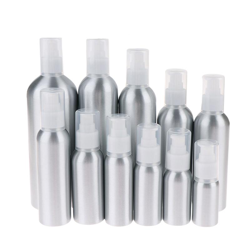 30-150-500Ml Aluminum Liquid Bottle Portable Lotion Dispenser Empty Container Refillable With Full Cover Cap For Cosmetics