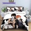 Samu Dazai Chuuya Nakahara Pattern Bedding,Quilt Set Quilt Cover Pillowcase Home Birthday Gift (1 * Duvet Cover + 2 * Pillowcase, Without Core)