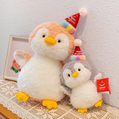 Party Pinguin Puppe Plüschtier mit Hut niedliche Pinguin Puppe Stoffpuppe Kinderbegleitpuppe Geschenk