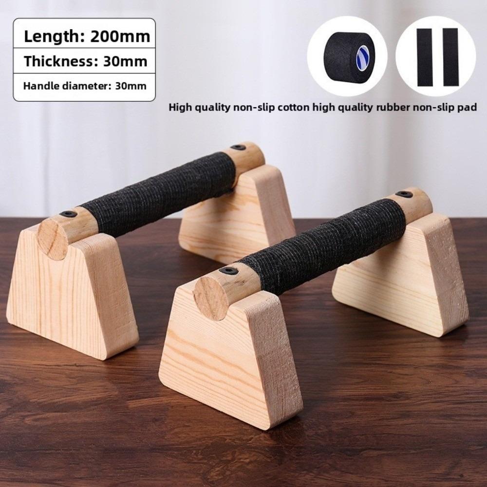 1 Pair Non-slip Parallettes Bars Multipurpose Push-up Stand Wooden Push Up Bar  Home Workout