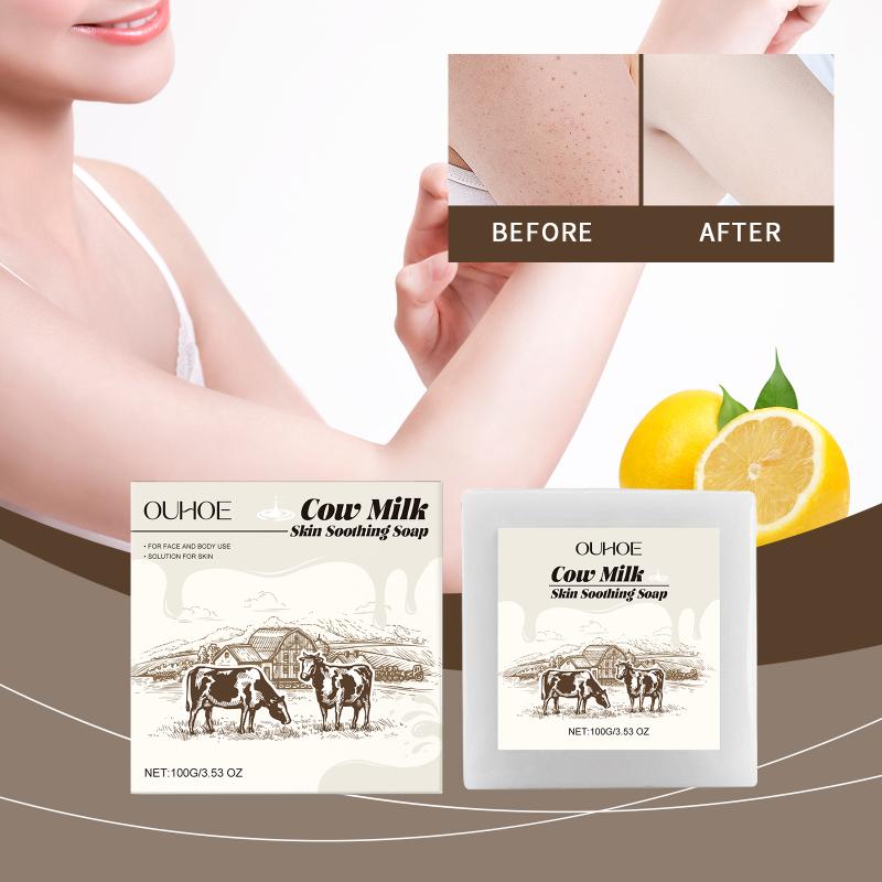 Milk Flavored Beef Fat Soap Moisturizes, Nourishes, Cleanses Pores, Bath Soap, Delicate Skin