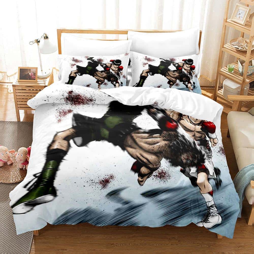 New Anime Hajime No Ippo Bedding Set Duvet Cover Comforter Bed Set Quilt Cover Pillowcase King Queen Twin Size Boys Girls Adult