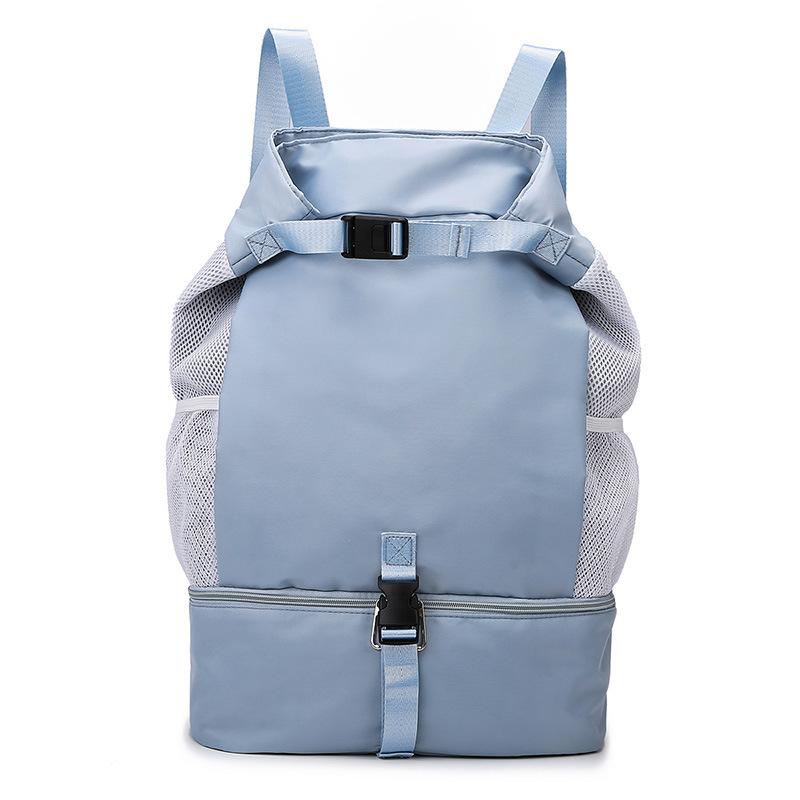 

Dry and wet separation swimming bag training backpack can print logo new large capacity basketball bag football backpack небесно-голубой