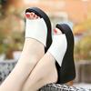 Cool Slippers Women's 2025 New Outer Wear Wedge Heel Women's Shoes Platform Versatile Beach Waterproof Table High Heel Sandals One Word