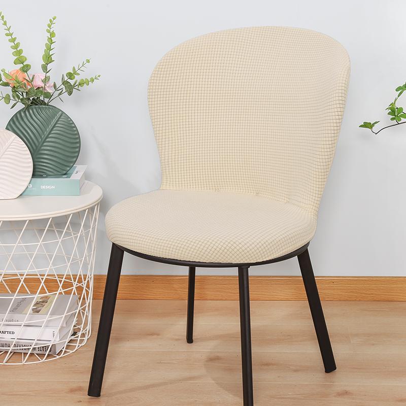 Semi-circular Arc Type Chair Cover Elastic Small Stool Slipcovers Single Low Back Dining Chairs Covers Seat Cover Home Decor