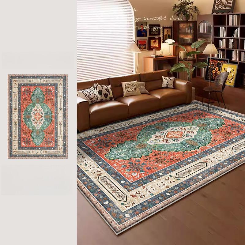 

Retro Europe Ethnic Style Carpet Living Room Sofa Bedroom Study Kitchen Entrance Door Mat Non-slip Light Luxury Home Decor Rug 40x60cm
