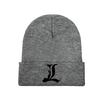 Death Note L Knitted Hat Women's Unisex's Beanies Winter Hats Polyester  Casual Caps
