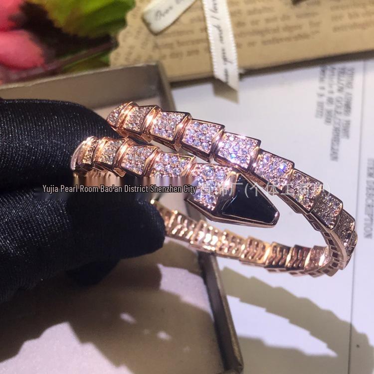 Seiko 18K Gold & Diamond Snake Bracelet: Women's 925 Sterling Silver, Double Circle, Mother-of-Pearl Inlay.