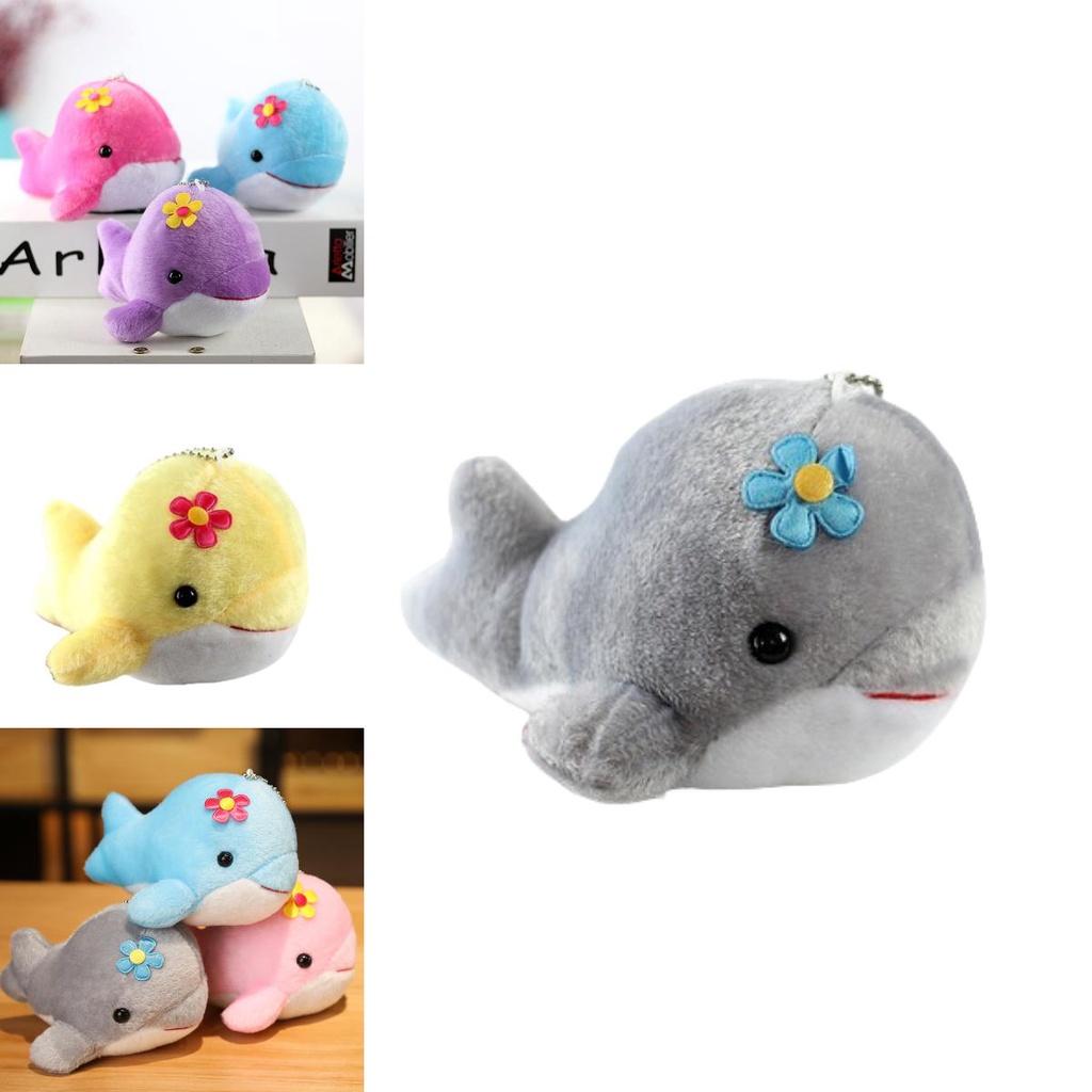 Cute Dolphin Plush Toy Whale Pendant Mini Doll For Company Events Soft Stuffed Animal Gift With Logo
