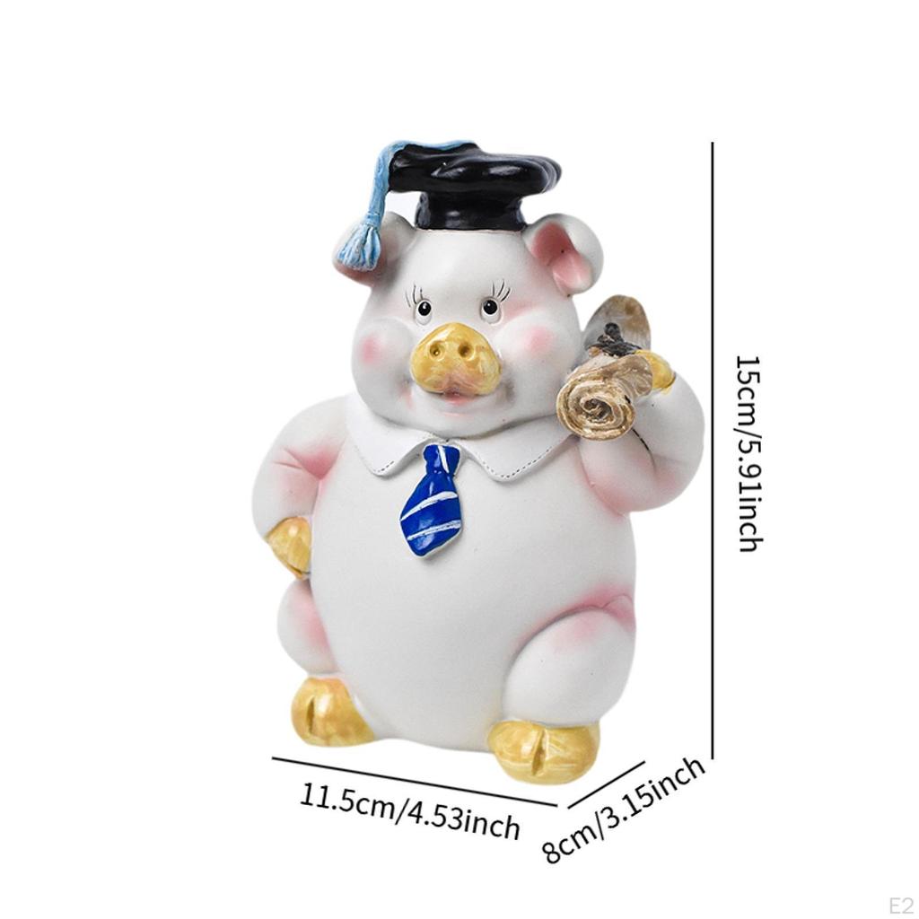 Animal Figurine Pig Piggy Bank Gift, Money Storage Decoration for Kids' Rooms