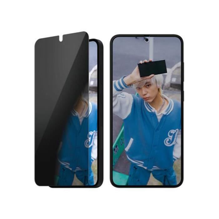 Protège-Écran pour Galaxy S25 Plus avec Filtre de Confidentialité Ultra-Wide Panzer Glass Noir transparent