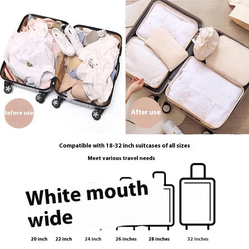 Travel Waterproof Nylon Zipper Mesh Storage Bag Set For Clothes Pouch Luggage Organizer Container