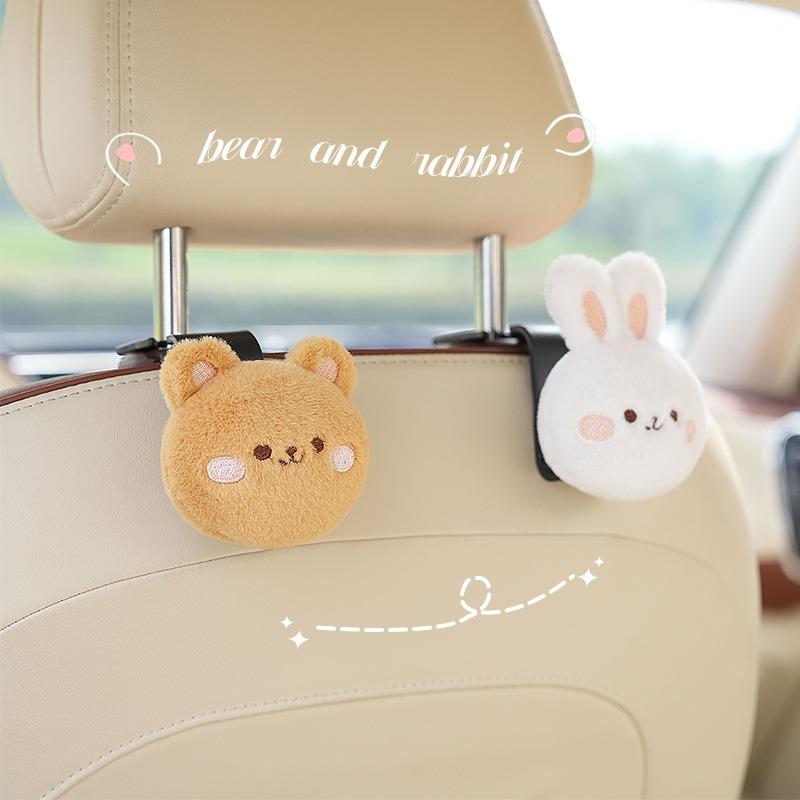 Cartoon Bear Rabbit Multifunctional Strong Load Bearing Car Seat Back Storage Hook